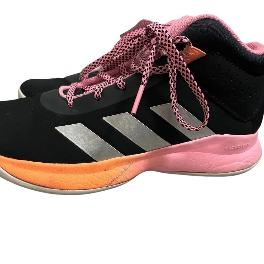 Adidas youth size 3 Shoes - Black, Pink, and Orange - Picture 3 of 10